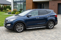 Hyundai Santa Fe 3 2012–2018 Boční prahy Maydos V2 (2 ks, hliník ↗ nerez) fotografie 1