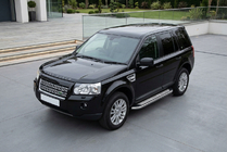 Land Rover Freelander II 2006–2014 Boční prahy Maydos V2 (2 ks, hliník ↗ nerez) fotografie 1