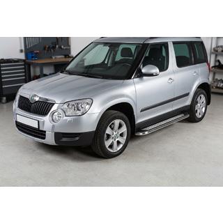 Boční prahy Maydos V2 (2 ks, hliník ↗ nerez) Skoda Yeti 2009–2017 fotografie 1