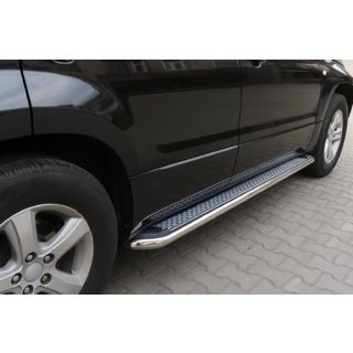 Boční prahy Maydos V2 (2 ks, hliník ↗ nerez) Suzuki Grand Vitara 2005–2017 fotografie 1