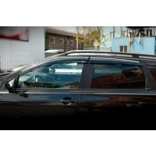 Okenní ofuky s chromovanou lištou (4 ks, Niken) Nissan Qashqai 2007–2010 fotografie 2