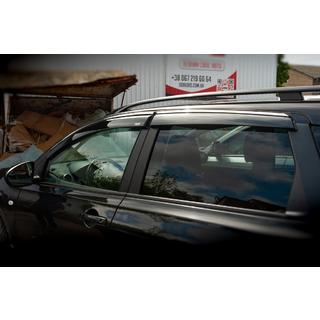 Okenní ofuky s chromovanou lištou (4 ks, Niken) Nissan Qashqai 2010–2014 fotografie 4