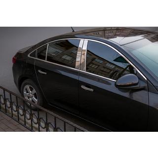 Nerezové kryty sloupků dveří (6 ks) Chevrolet Cruze 2009–2015 fotografie 1