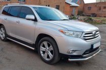 Toyota Highlander 2008–2013 Přední ochranný rám ST008 (2010-2013, nerez) fotografie 5