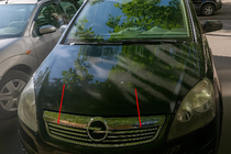 Opel Zafira B 2005–2011 Nerezové lišty na masku chladiče (6 ks) fotografie 1