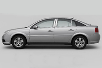 Opel Vectra C 2002–2008 Chromované kryty sloupků dveří (6 ks, nerez) fotografie 3