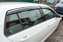 Volkswagen Golf 7/E-Golf 2012–2020 Okenní deflektory s chromovou lištou HB (4 ks, Niken) fotografie 2