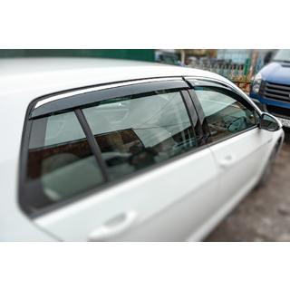 Okenní deflektory s chromovou lištou HB (4 ks, Niken) Volkswagen Golf 7/E-Golf 2012–2020 fotografie 2