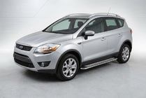Ford Kuga 2008–2013 Boční prahy Maydos V2 (2 ks, hliník ↗ nerez) fotografie 1