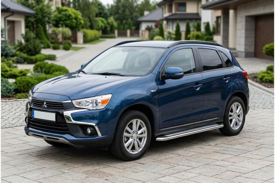 Mitsubishi ASX 2010–2023 Boční prahy Maydos V2 (2 ks, hliník ↗ nerez) Image