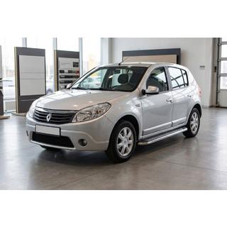 Boční prahy Maydos V2 (2 ks, hliník ↗ nerez) Renault Sandero 2007–2013 fotografie 1