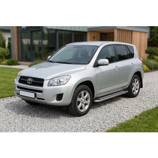 Boční prahy Maydos V2 (2 ks, hliník ↗ nerez) Toyota Rav 4 2006–2013 fotografie 1