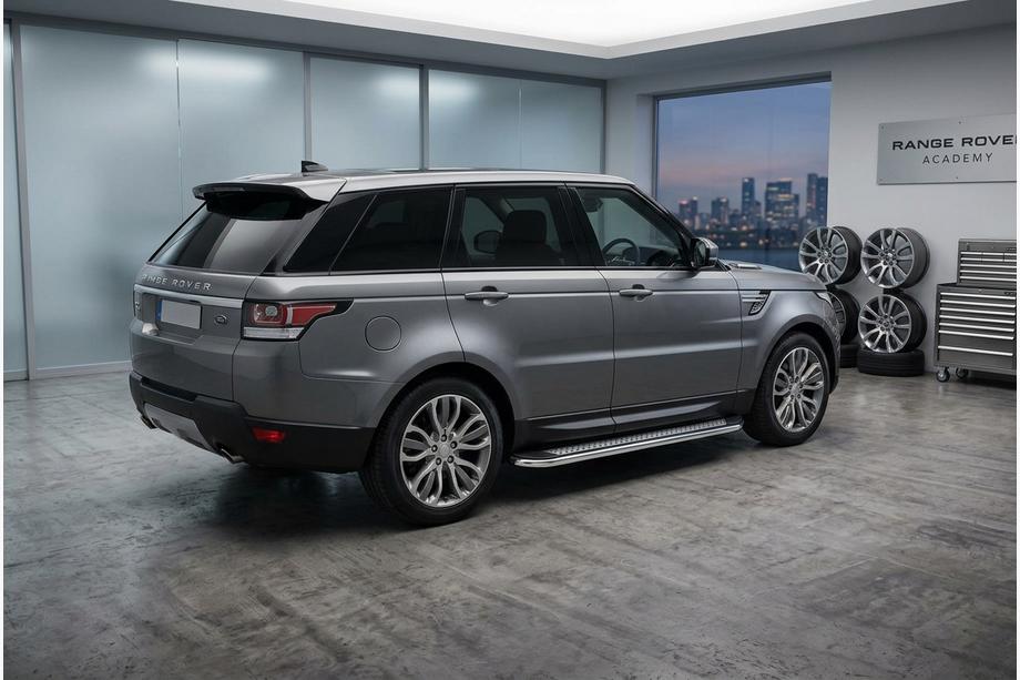 Range Rover Sport 2014–2022 Boční prahy Maydos V2 (2 ks, hliník ↗ nerez) Image