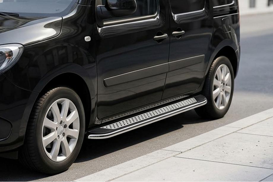 Renault Kangoo 2008–2020 Boční prahy Maydos V2 (2 ks, hliník ↗ nerez) Dlouhý rozvor Image