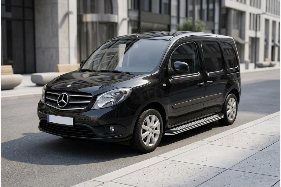 Mercedes Citan 2013–2021 Boční prahy Maydos V2 (2 ks, hliník ↗ nerez) Krátký rozvor Image