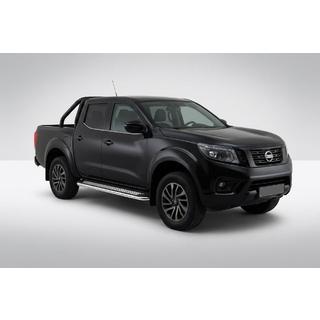 Boční prahy Maydos V2 (2 ks, hliník ↗ nerez) Nissan Navara/NP300 2016– fotografie 1