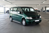 Mercedes Vito W638 1996–2003 Boční prahy Maydos V2 (2 ks, hliník ↗ nerez) fotografie 1