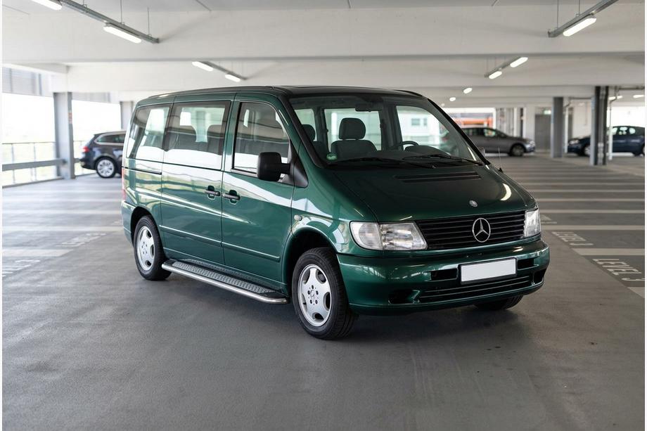 Mercedes Vito W638 1996–2003 Boční prahy Maydos V2 (2 ks, hliník ↗ nerez) Image
