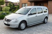 Renault Logan MCV 2005–2013 Boční prahy Maydos V2 (2 ks, hliník ↗ nerez) fotografie 1