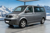 Volkswagen T5 Transporter 2003–2010 Boční prahy Maydos V2 (2 ks, hliník ↗ nerez) fotografie 1