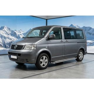 Boční prahy Maydos V2 (2 ks, hliník ↗ nerez) Volkswagen T5 Transporter 2003–2010 fotografie 1