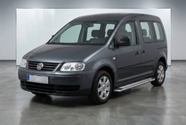 Volkswagen Caddy 2004–2010 Boční prahy Maydos V2 (2 ks, hliník ↗ nerez) Maxi (dlouhý rozvor) fotografie 1