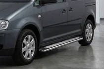 Volkswagen Caddy 2010–2015 Boční prahy Maydos V2 (2 ks, hliník ↗ nerez) fotografie 1