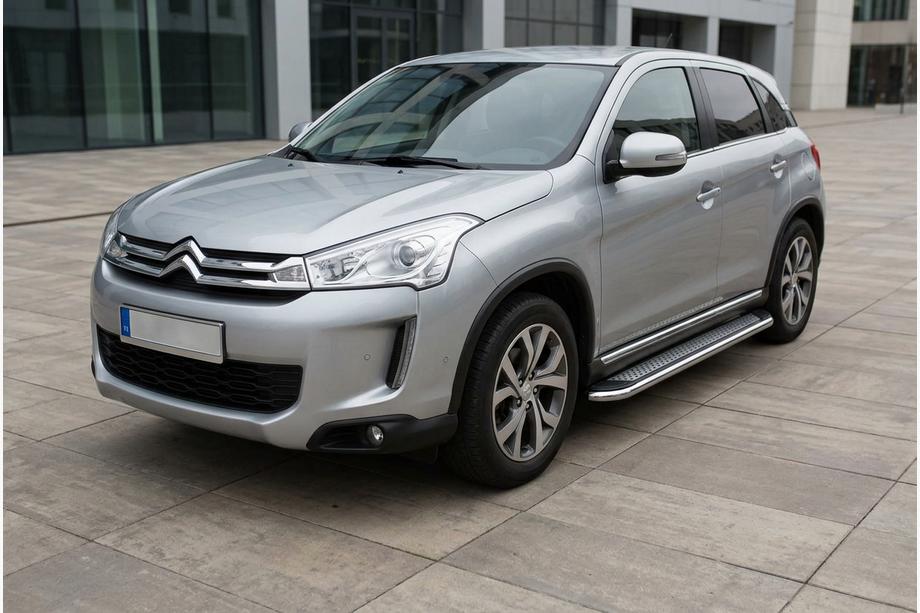 Citroen C-4 Aircross 2012–2017 Boční prahy Maydos V2 (2 ks, hliník ↗ nerez) Image