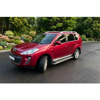 Boční prahy Maydos V2 (2 ks, hliník ↗ nerez) Peugeot 4007 2007–2013 fotografie 1