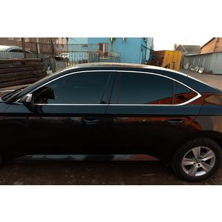 Kompletní lišty kolem oken (nerez) Skoda Superb 2015–2024 fotografie 2