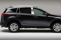 Toyota Rav 4 2013–2018 Lišty na sloupky dveří (8 ks, nerez) fotografie 1