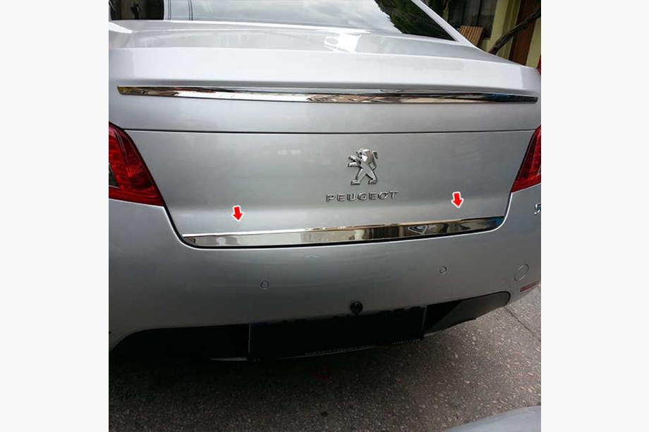 Peugeot 508 2010–2018 Nerezová lišta hrany víka kufru Fotografie 2