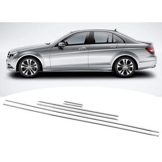 Nerezové kryty okenních lišt (6 ks) Mercedes C-class W204 2007–2015 fotografie 2