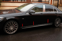 Mercedes S-Class W222 2013–2022 Nerezové kryty lišt V1 (6 ks) fotografie 1