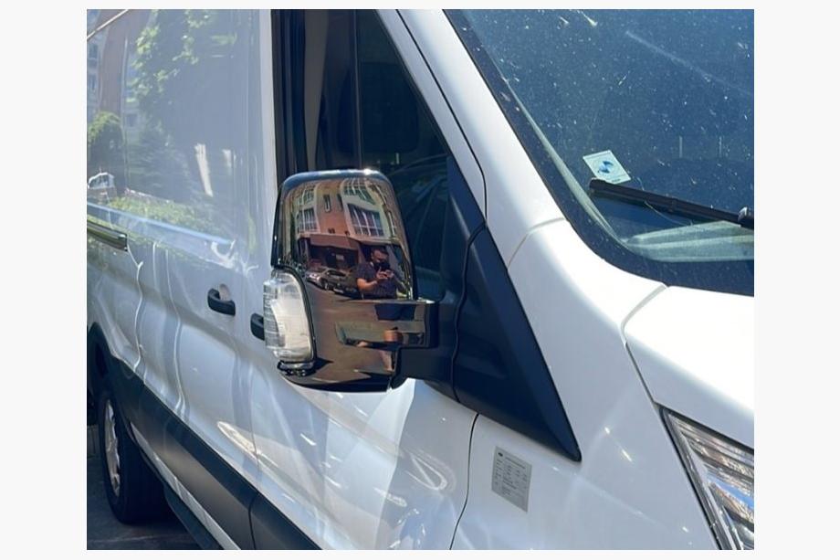 Ford Transit 2014– Kryty zrcátek černý chrom (2 ks, plast) Image