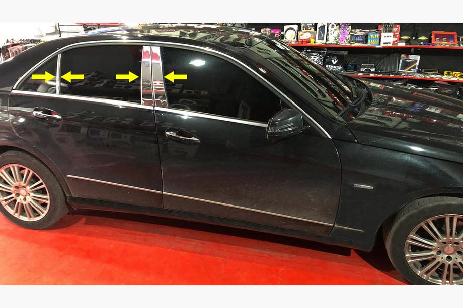 Mercedes E-Class W212 2009–2016 Lišty sloupků dveří (6 ks, nerez) Image