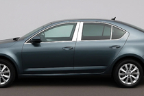 Skoda Octavia III A7 2013–2019 Nerezové lišty sloupků dveří (6 ks) fotografie 1