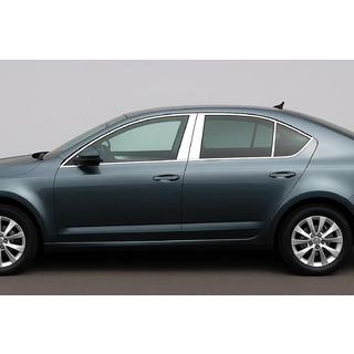 Nerezové lišty sloupků dveří (6 ks) Skoda Octavia III A7 2013–2019 fotografie 1