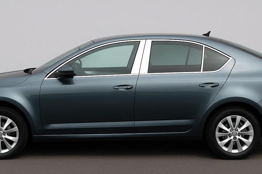Skoda Octavia III A7 2013–2019 Nerezové lišty sloupků dveří (6 ks) Image