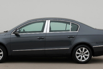 Volkswagen Passat B6 2006–2012 Lišty sloupků dveří (SD, nerez) fotografie 1