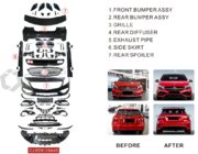 Mercedes A-class W176 2012–2018 Sada bodykitu (A45 AMG) fotografie 3