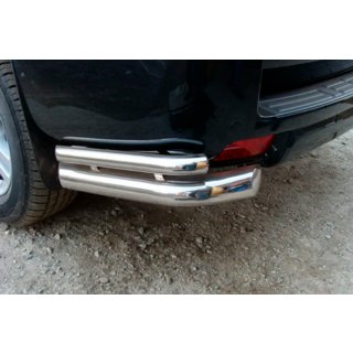 Zadní rohové chrániče AK003-Подвійний (nerez) Toyota Land Cruiser Prado 150 2009–2023 fotografie 3