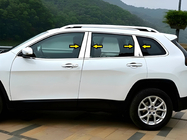 Jeep Cherokee KL 2013– Nerezové lišty sloupků dveří (nerez) fotografie 1
