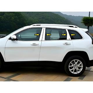 Nerezové lišty sloupků dveří (nerez) Jeep Cherokee KL 2013– fotografie 1