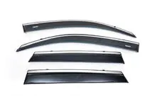 Skoda Rapid 2012–2019 Ofuky oken s chromovou lištou SD (4 ks, Niken) fotografie 8