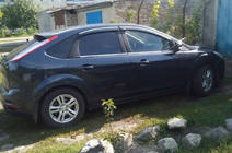 Ford Focus II 2005–2008 Okenní deflektory s chromovanou lištou SD/HB (4 ks, Niken) fotografie 2