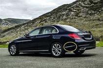 Mercedes C-Class W205 2014–2021 Nerezové kryty lišt V1 fotografie 2