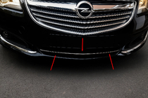 Opel Insignia 2008–2017 Nerezové kryty mřížky nárazníku (nerez) fotografie 1