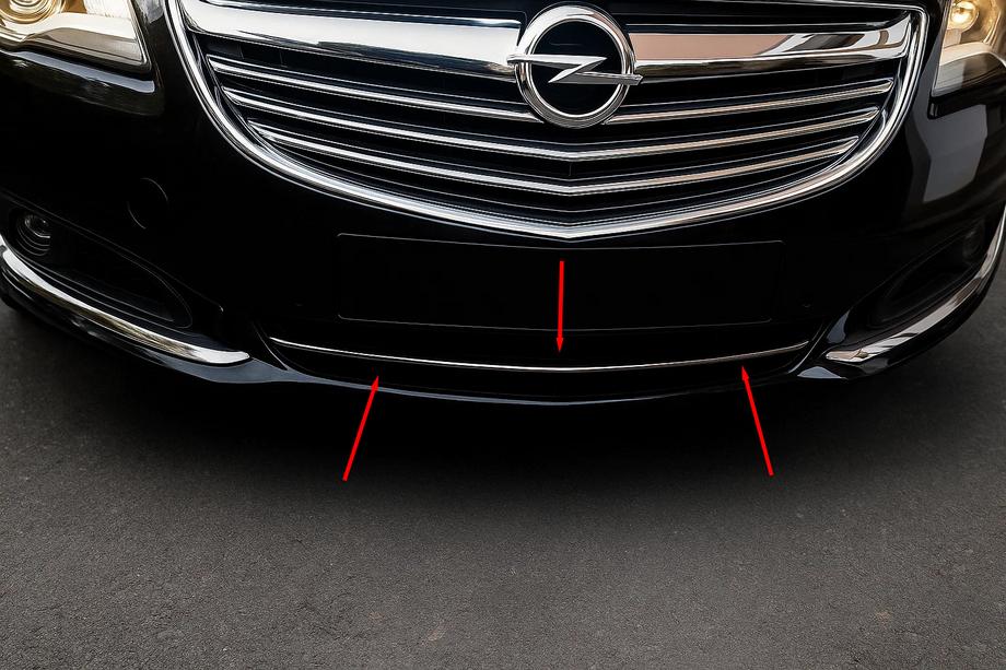 Opel Insignia 2008–2017 Nerezové kryty mřížky nárazníku (nerez) Image