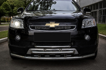 Chevrolet Captiva 2006–2019 Přední trojitý ochranný rám (nerez) fotografie 1